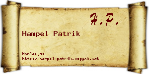 Hampel Patrik névjegykártya